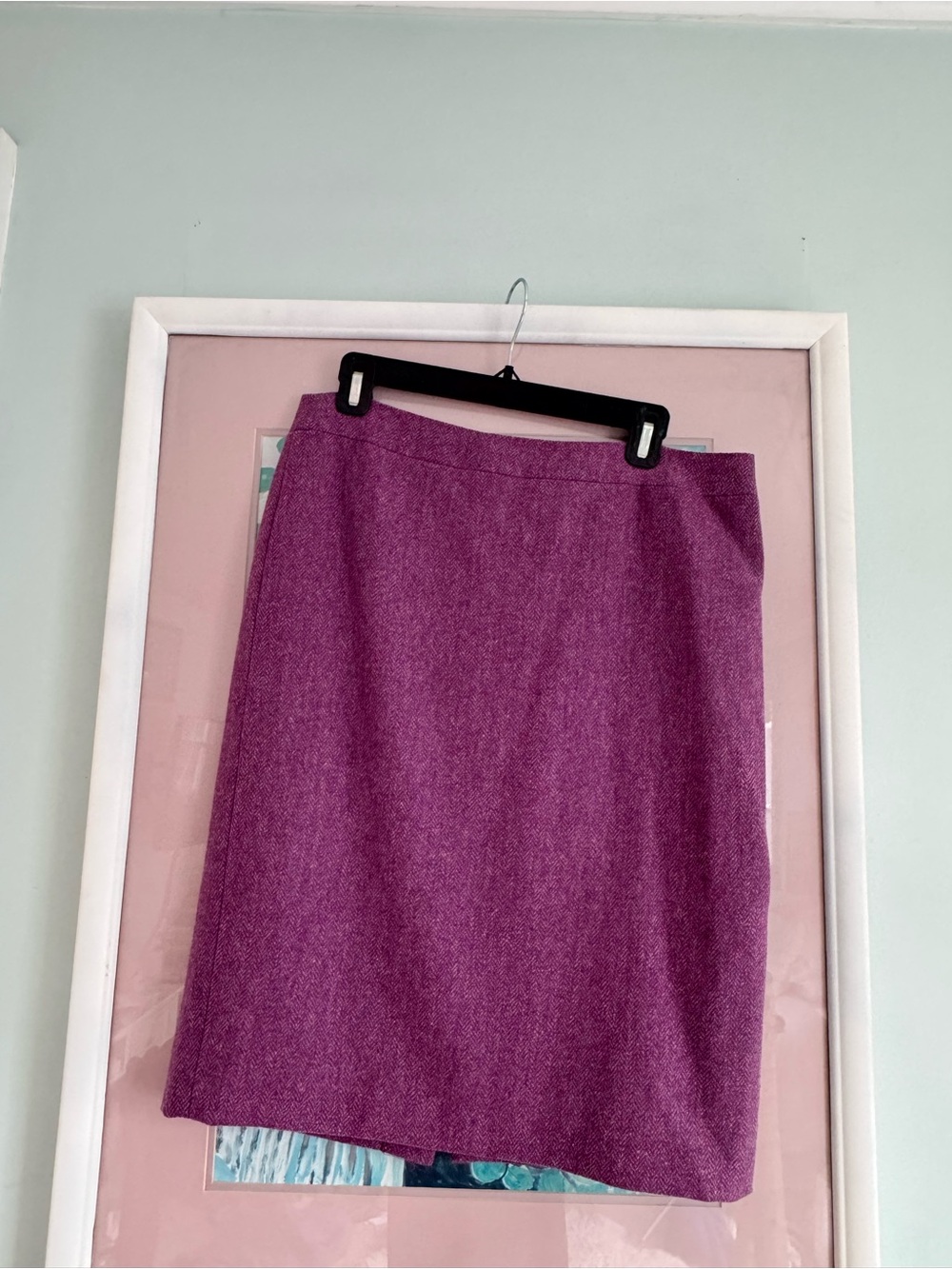 J. Crew Plum Tweed Pencil Skirt